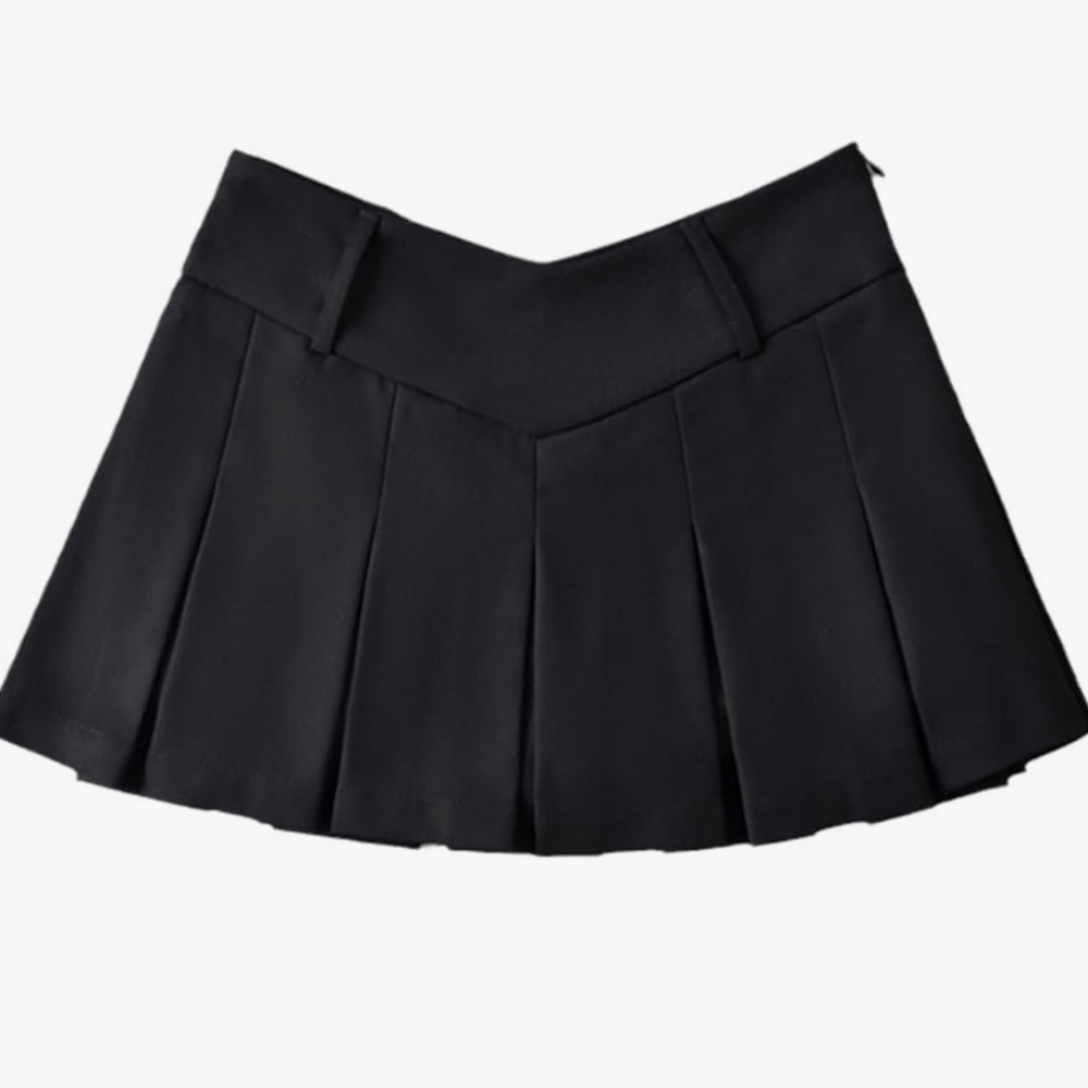 ʕ·ᴥ·ʔ Harajuku High Waist A-Line Skirt pleated Mini Skirt Korean Street Retro
